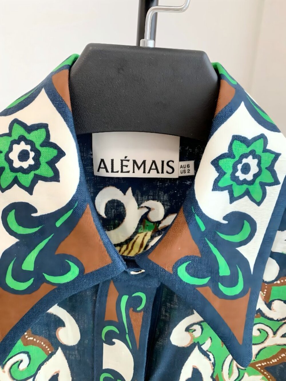 ALÉMAIS Liana printed linen midi shirt dress - Picture 6 of 13